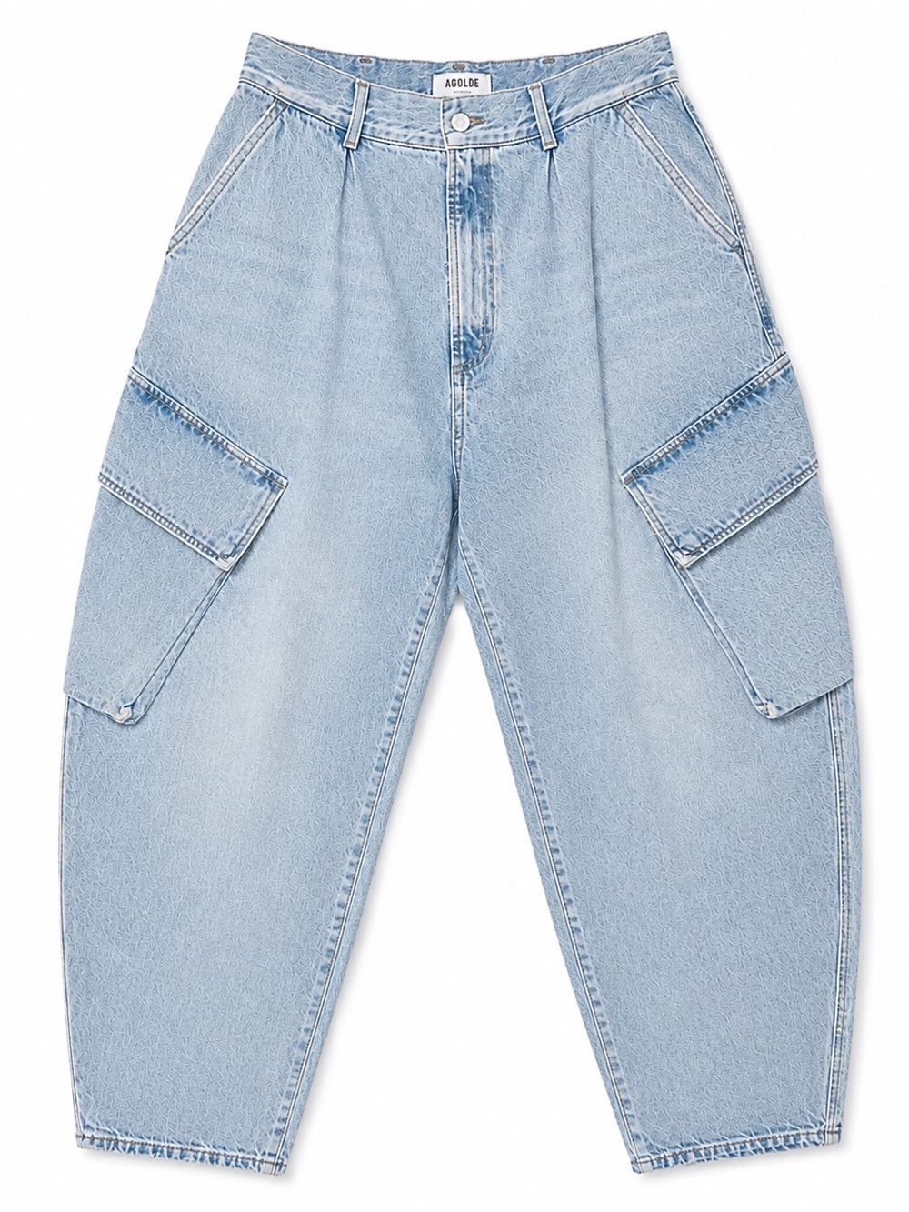 AGOLDE Angled Pocket Jeans Size 27 Light Wash Straight Leg NWOT Distressed